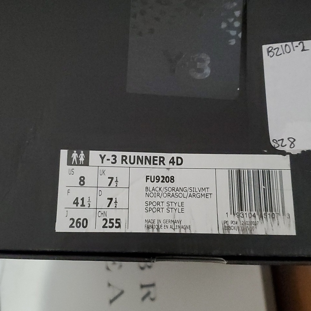 NIB sz 8 and 8.5 men's adidas x Y-3 runners - Picture 6 of 6